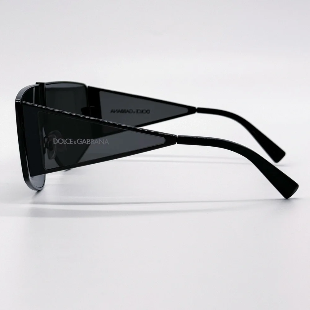NEW DOLCE&GABBANA DG2305 01/87 OVERSIZED BLACK WOMEN SUNGLASSES DOLCE&GABBANA